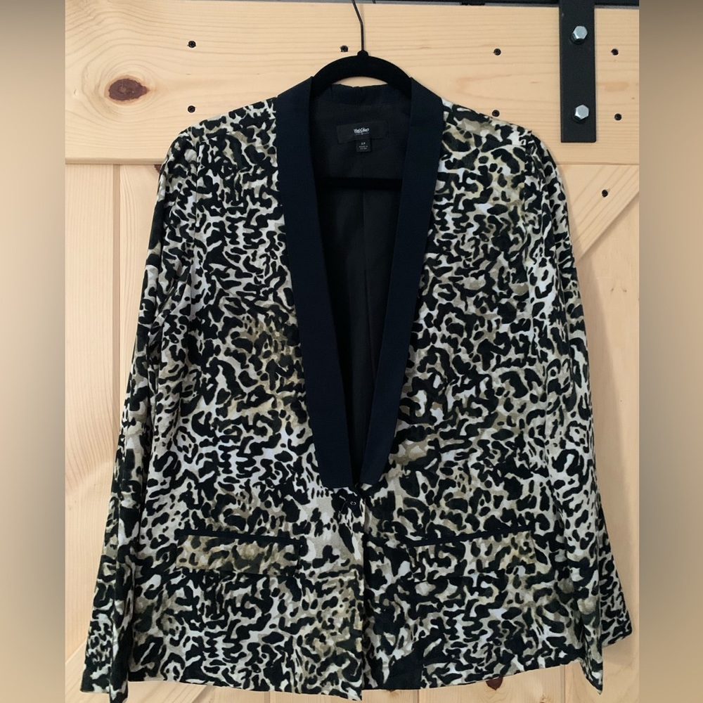 Classic blazer layered cheetah print